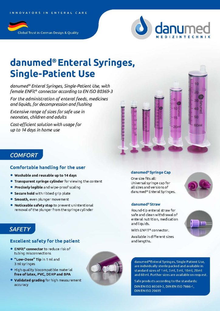 danumed® Enteral Syringes, Single-Patient Use