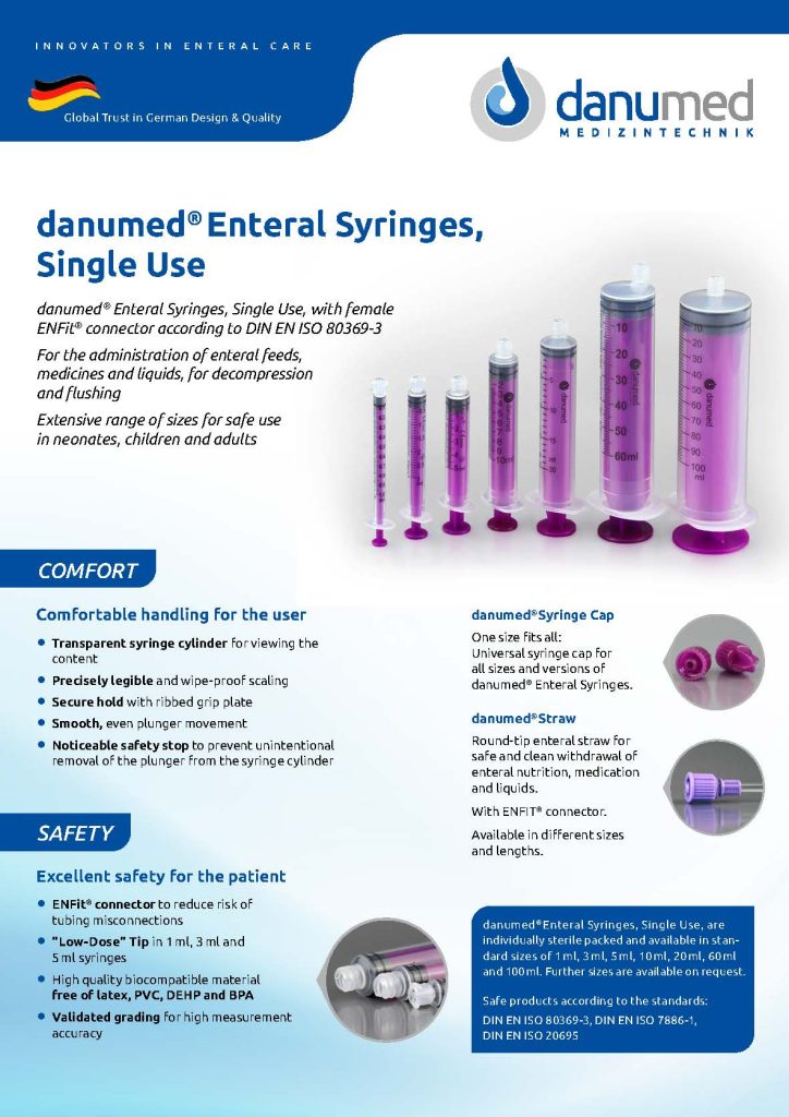 danumed® Enteral Syringes, Single-Use