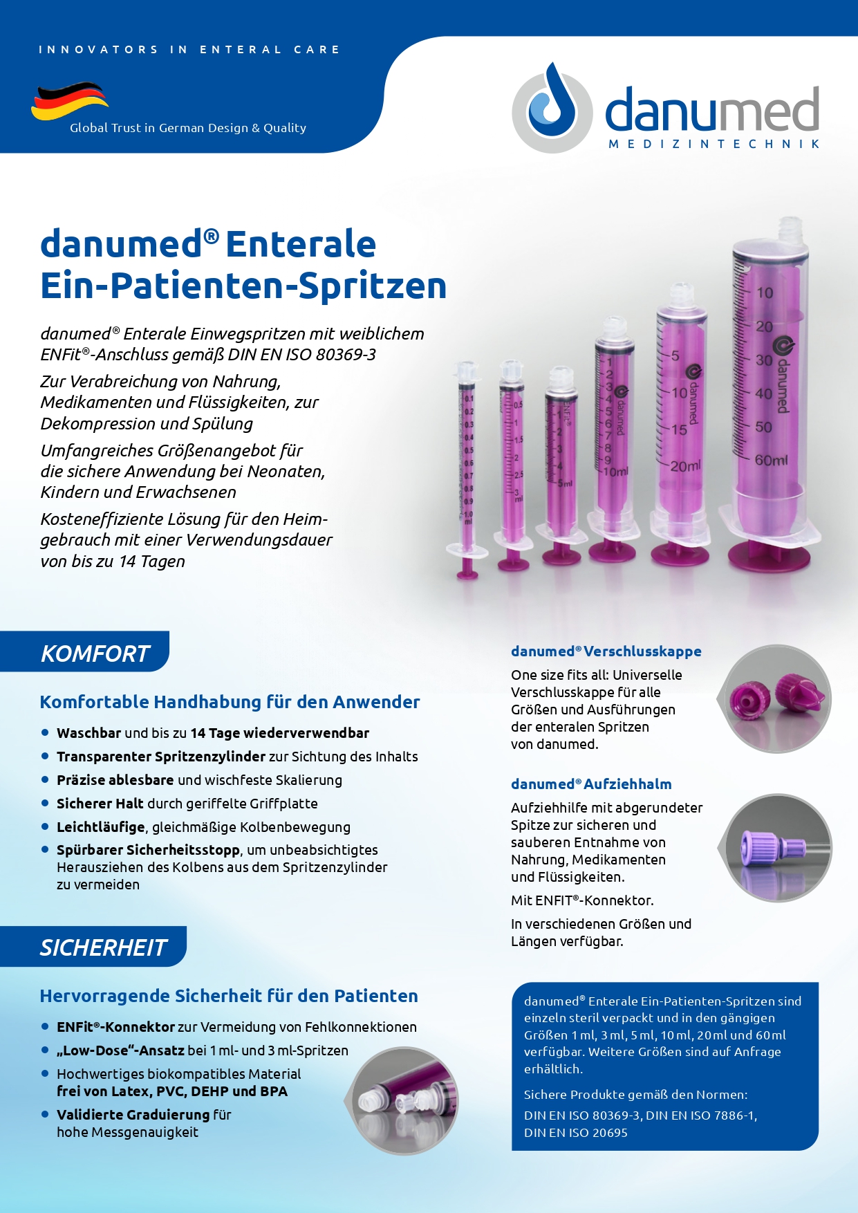 danumed® Enteral Syringes, Single-Patient Use