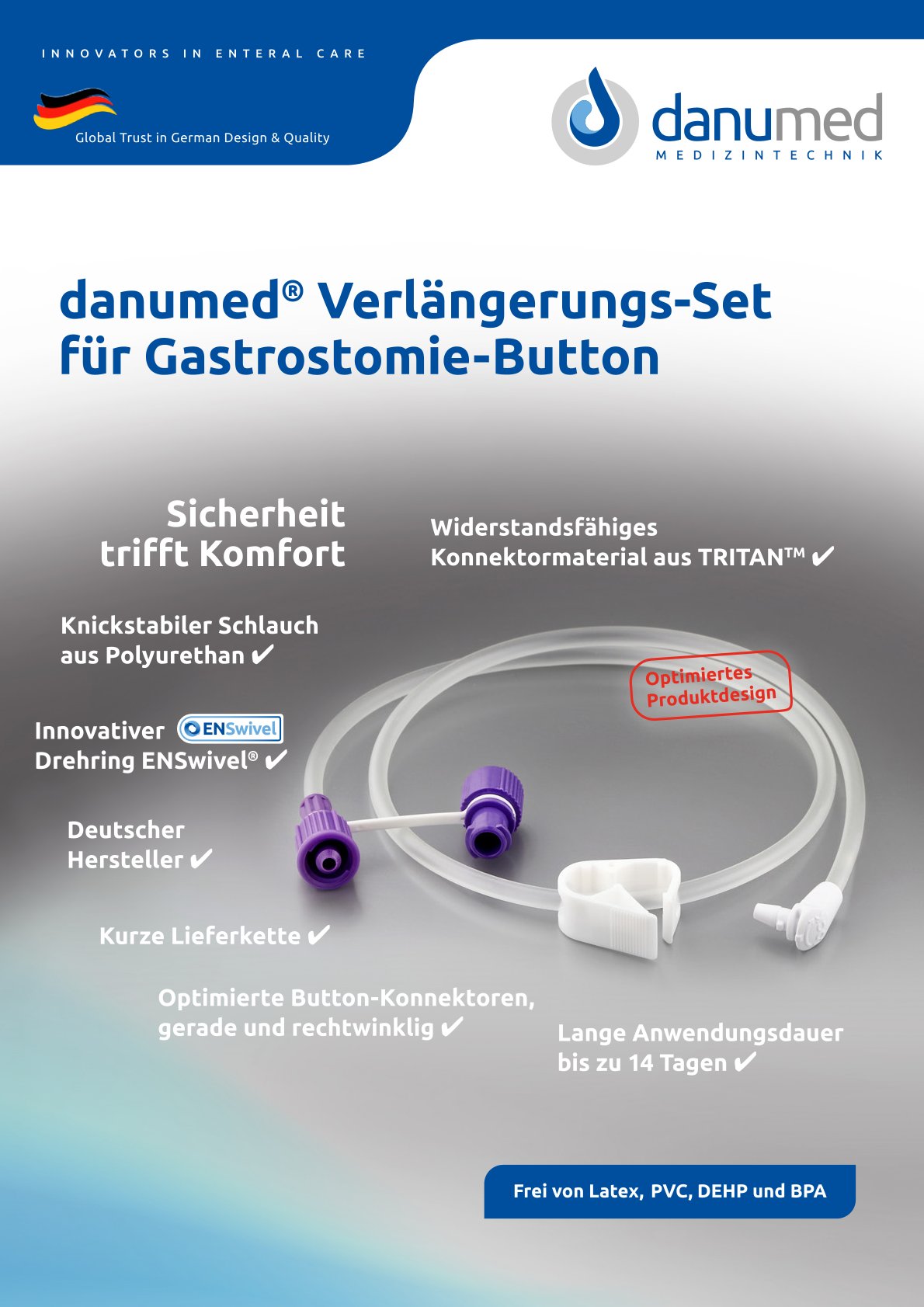 danumed® Extension Set for Gastrostomy Button